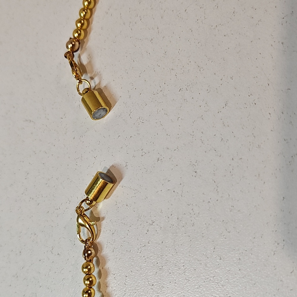 Handmade Beaded Necklace w/ Gilded Age Pendant - Picture 7 of 8